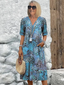 Midi Dress | Vibrant Pattern, Flowing Silhouette 2