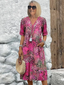 Midi Dress | Vibrant Pattern, Flowing Silhouette 3