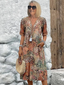 Midi Dress | Vibrant Pattern, Flowing Silhouette 5