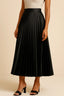Midi Skirt | Pleated Design, High-Waist Satin Finish 0
