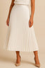 Midi Skirt | Pleated Design, High-Waist Satin Finish 1