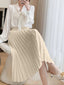 Midi Skirt | Pleated Design, High-Waist Satin Finish 4