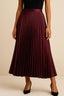 Midi Skirt | Pleated Design, High-Waist Satin Finish 5