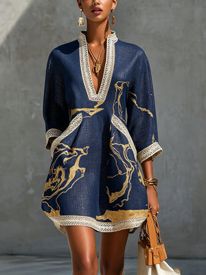 Mini Dress | A-Line Silhouette, Crochet Lace Accents 5