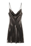Mini Dress | Cowl Neck, Metallic Finish 4