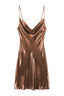 Mini Dress | Cowl Neck, Metallic Finish 7