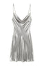 Mini Dress | Cowl Neck, Metallic Finish 9