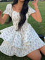 Mini Dress | Floral Print, Corset Waist 3