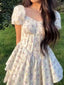 Mini Dress | Floral Print, Corset Waist 4