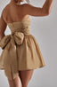 Mini Dress | Gold Sparkle, Strapless Corset Top 5