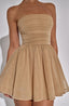 Mini Dress | Gold Sparkle, Strapless Corset Top 6
