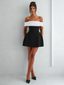 Mini Dress | Off Shoulder, Back Bow Detail 0