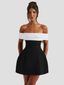 Mini Dress | Off Shoulder, Back Bow Detail 1