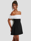 Mini Dress | Off Shoulder, Back Bow Detail 4