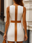 Mini Dress | Sleeveless, Color-Blocked Design 3