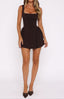 Mini Dress | Square Neckline, Lace-Up Back 4