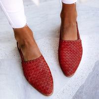 Mules Shoes | Woven Design, Pointed Toe 1