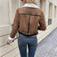 Women’s Teddy Fur Jacket with Collar and Pockets