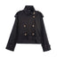 Women’s Trench Jacket with Belt and Double Button Placket
