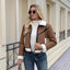 Women’s Teddy Fur Jacket with Collar and Pockets