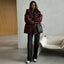 Women’s Shiny Hooded Jacket with Adjustable Waist Drawstring