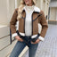Women’s Teddy Fur Jacket with Collar and Pockets