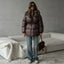 Women’s Shiny Hooded Jacket with Adjustable Waist Drawstring