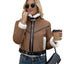 Women’s Teddy Fur Jacket with Collar and Pockets