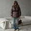 Women’s Shiny Hooded Jacket with Adjustable Waist Drawstring