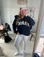 Oversized Hoodie | Chenille Varsity Lettering, Crewneck Design 15