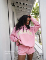 Oversized Hoodie | Chenille Varsity Lettering, Crewneck Design 5
