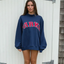 Oversized Hoodie | Chenille Varsity Lettering, Crewneck Design 6