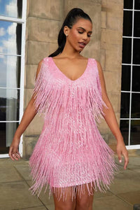 Party Dress | Fringe Detailing, Above Knee Length 9