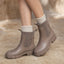 Puddlestep Women's Waterproof Elastic Collar Ankle Rain Boots - Stylish Rubber Boots for Dry Feet 1