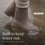 Puddlestep Women's Waterproof Elastic Collar Ankle Rain Boots - Stylish Rubber Boots for Dry Feet 4