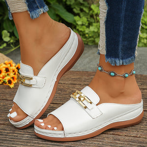 Romy™ Gold-Link Slide Sandals - Stylish Women's Sandals for Comfortable Everyday Wear 5