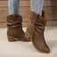 Slouchy Ankle Boots | Braided Tassel Block Heel Western Booties – BRIAR