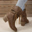 Slouchy Ankle Boots | Braided Tassel Block Heel Western Booties – BRIAR