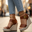 Sandals | Adjustable Ankle Strap, Platform Wedge Heel 4