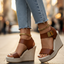 Sandals | Adjustable Ankle Strap, Platform Wedge Heel 5