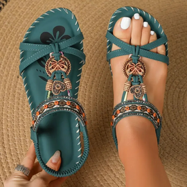 Sandals | Ibiza Style, Sculpted Gold Pearls 0