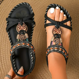 Sandals | Ibiza Style, Sculpted Gold Pearls 2