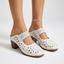 Sandals | Openwork Pattern, Adjustable Strap, Stable Heel 0