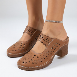Sandals | Openwork Pattern, Adjustable Strap, Stable Heel 2