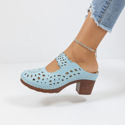 Sandals | Openwork Pattern, Adjustable Strap, Stable Heel 3