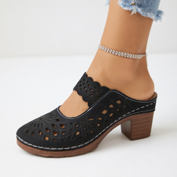 Sandals | Openwork Pattern, Adjustable Strap, Stable Heel 4