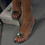 Sandals | Transparent Straps, Gem Detail 4