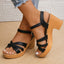 Sandals for Women | Braided Toe Strap, Block Heel 3