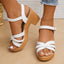 Sandals for Women | Braided Toe Strap, Block Heel 4