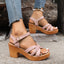 Sandals for Women | Braided Toe Strap, Block Heel 7